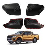 Ford Ranger T6 2016-2022 - Wing Mirror Covers Caps - Black - Pair