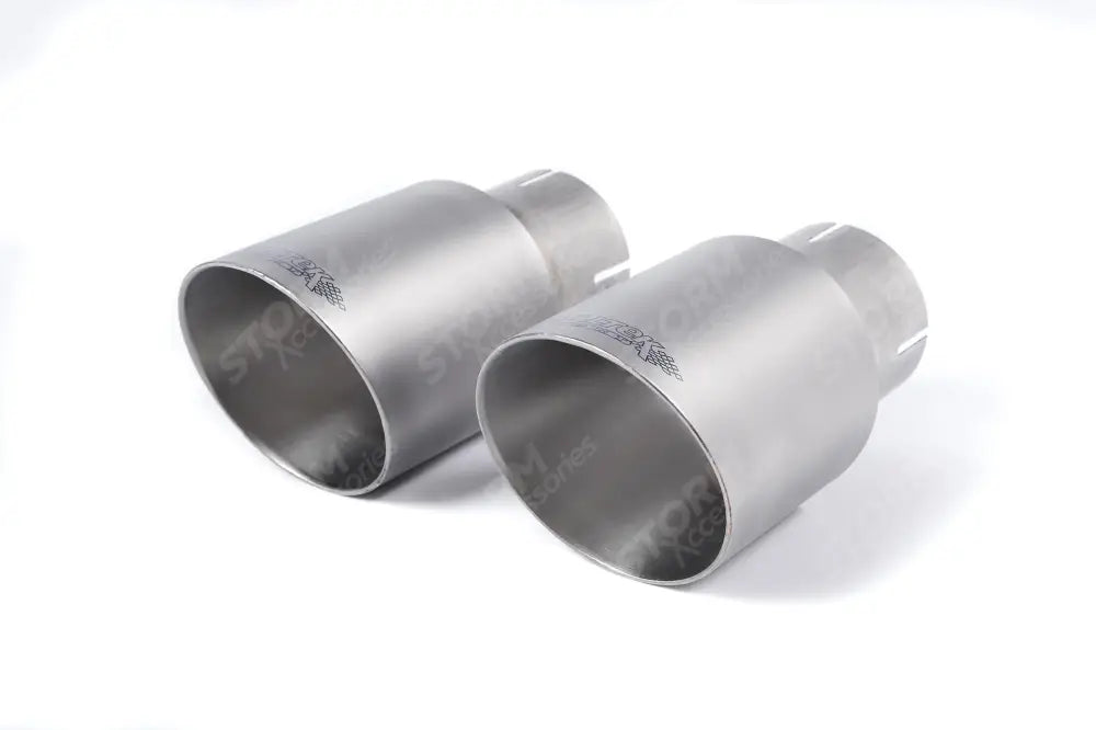 Ford Ranger T9 2.3 PHEV (281PS) Milltek Downpipe Back Raptor Style Exhaust System Brushed Titanium