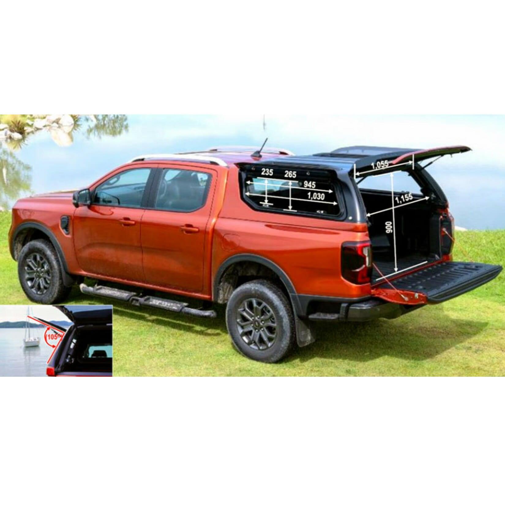 FORD RANGER T9 2023 ON DOUBLE CAB RIDGEBACK V-SERIES HARDTOP - Storm Xccessories2