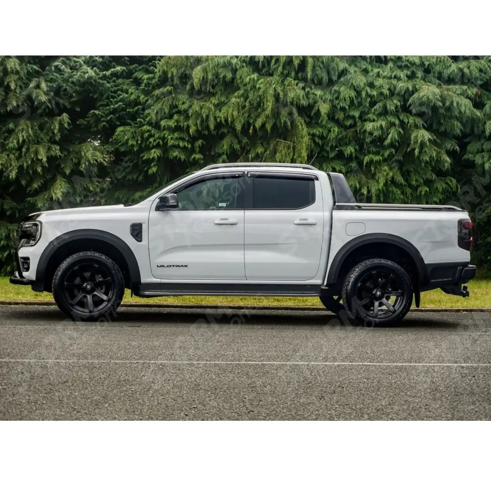 Ford Ranger Wildtrak 2023 On Double Cab STX V2 Wheel Arch Kit Smooth Look Matt Black Finish - 6 PCS