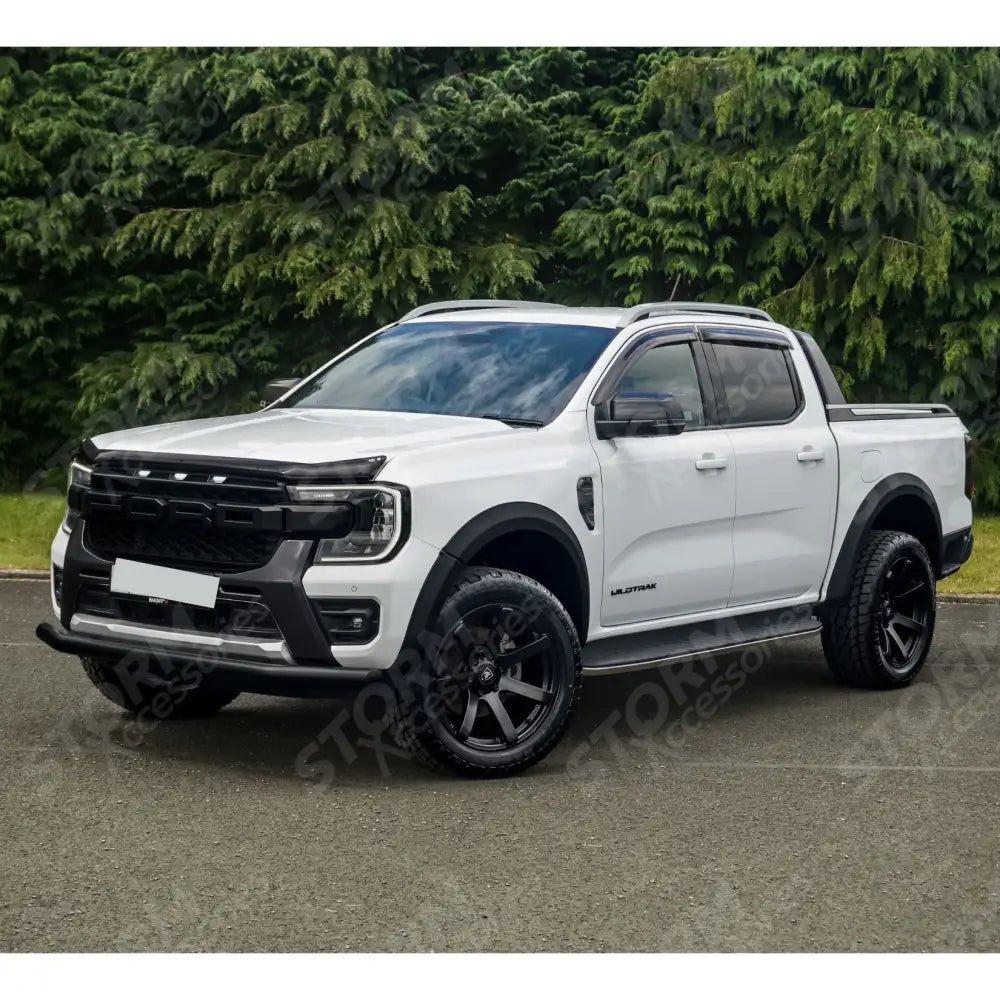 Ford Ranger Wildtrak 2023 On Double Cab STX V2 Wheel Arch Kit Smooth Look Matt Black Finish - 6 PCS