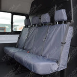 Ford Transit 2014 On Double Cab (Dciv) Rear Seat Covers 4 Passengers - Pair - Grey