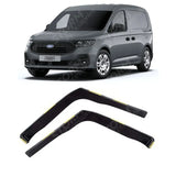 Ford Transit Connect 2024 On Stx Internal Wind Deflectors - 2pcs - Clip In Fitment - Dark Smoke