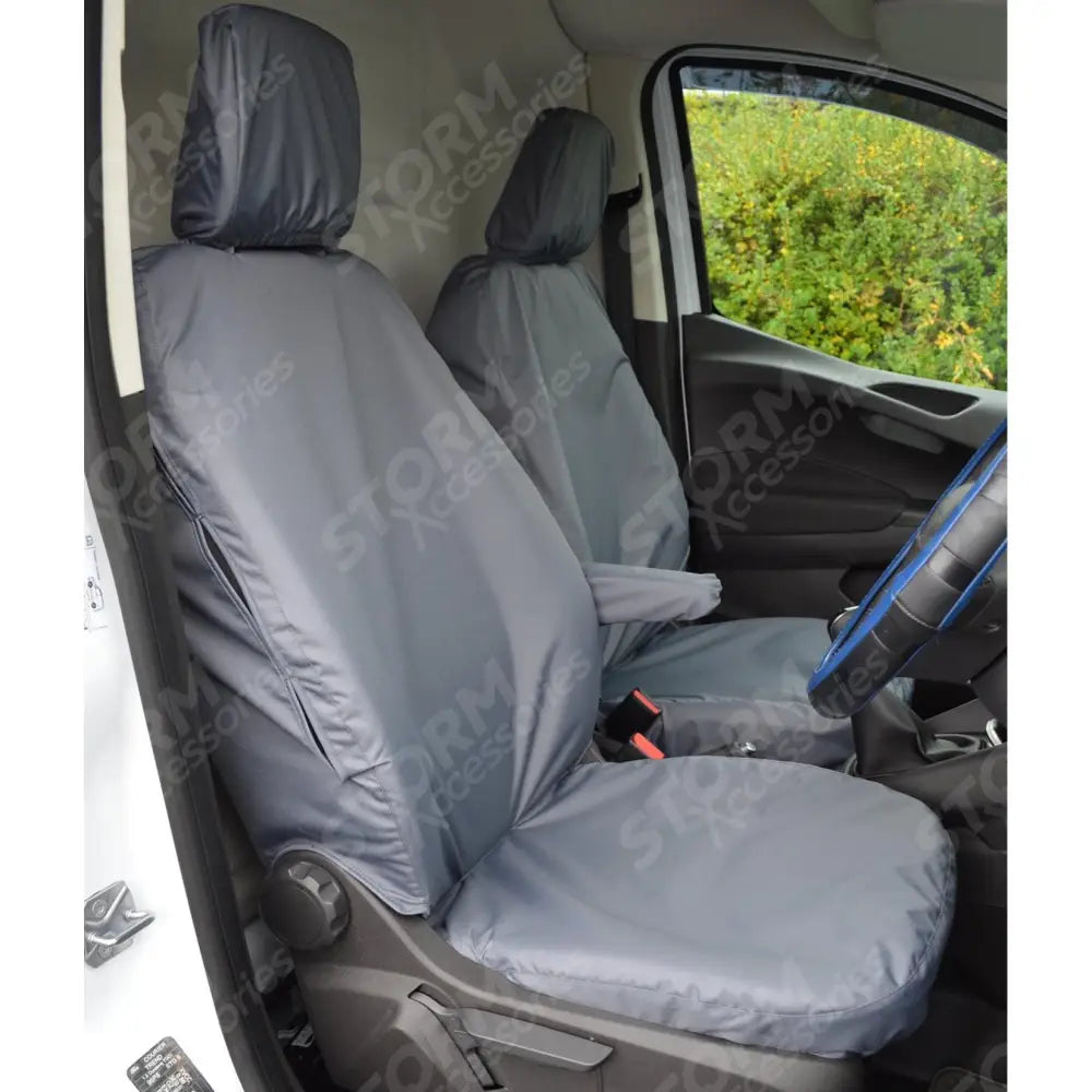 Ford Transit Courier 2014 - 2023 - Driver And Non-folding Passenger Seat Covers - Pair - Grey