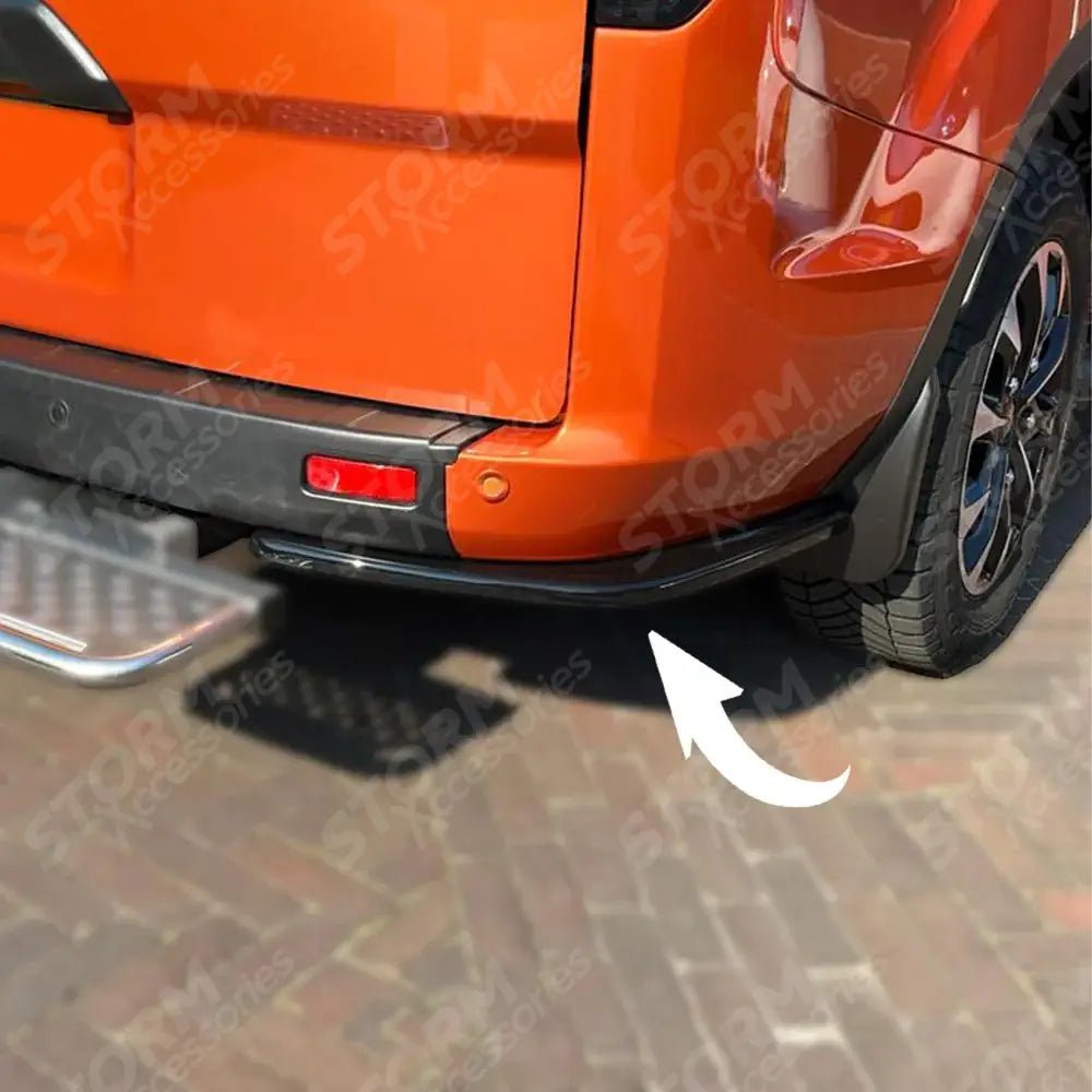 Ford Transit Custom 2012-2023 - Risper Rear Bumper Splitters - Gloss Black