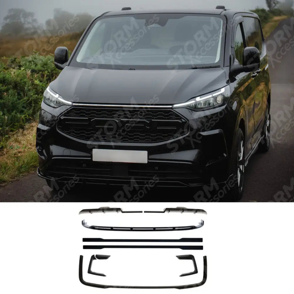 Ford Transit Custom MK2 2024 on PHEV Full Low Line Aero Kit In Gloss Black