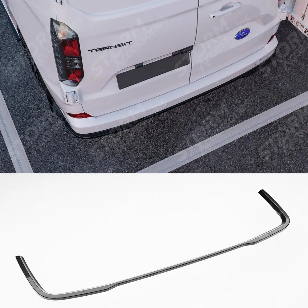 Ford Transit Custom MK2 2024 on Rear Bumper Splitter In Gloss Black 3 Piece