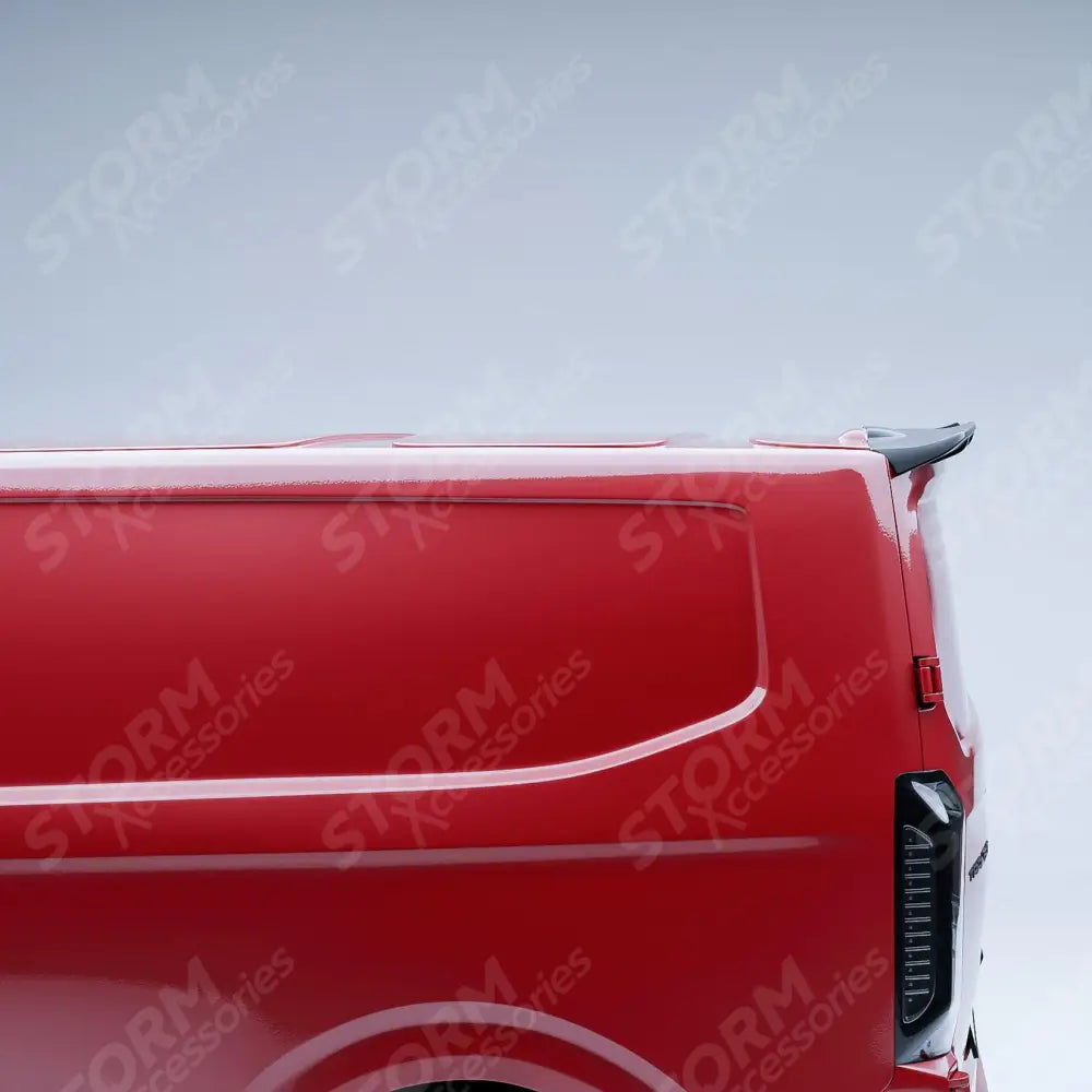 Ford Transit Custom MK2 2024 on V1 Rear Spoiler In Gloss Black For Barn Door