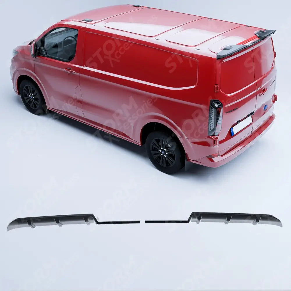 Ford Transit Custom MK2 2024 on V1 Rear Spoiler In Gloss Black For Barn Door