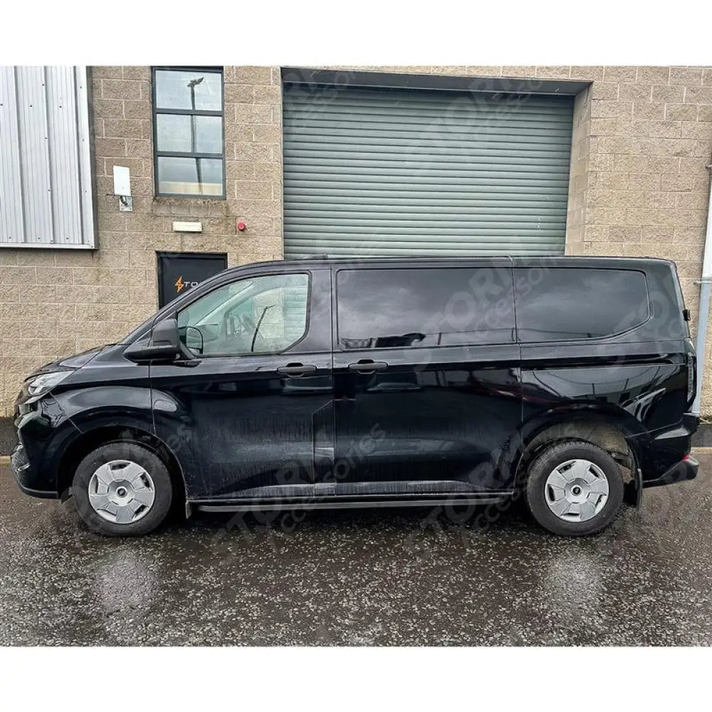 Ford Transit Custom MK2 SWB 2024 On Trapezoid Side Bars In Matt Black
