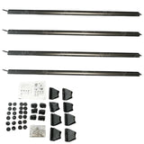 Ford Transit MK8 2014 on - Ridgerack Roof Rack Rails V2 - 4 Bars Style In Black