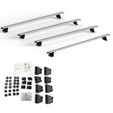 Ford Transit MK8 2014 on - Ridgerack Roof Rack Rails V2 - 4 Bars Style In Silver