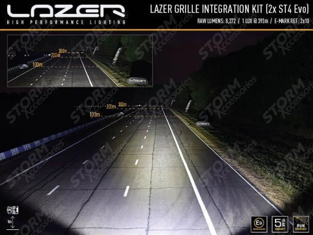 Ford Transit Mk8 2015-2019 Lazer Light Grille Mount - St4 Evo