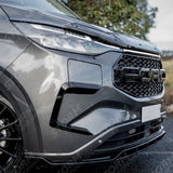 Front Aero Canard Loops In Gloss Black For Ford Transit E Custom & PHEV MK2 2024 on