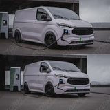 Front Aero Canard Loops In Gloss Black For Ford Transit E Custom & PHEV MK2 2024 on