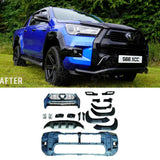 Front Bumper Conversion Active/invincible To Invincible X Look For Toyota Hilux 2020-2026