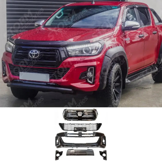 Front Bumper Conversion Invincible X Rocco Edition Set For Toyota Hilux Mk8 2016-2020
