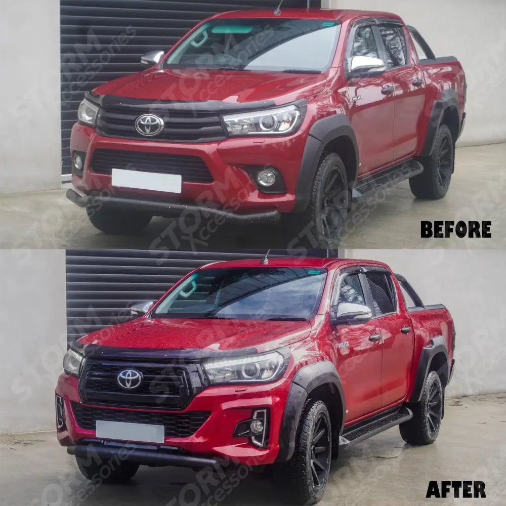 Front Bumper Conversion Invincible X Rocco Edition Set For Toyota Hilux Mk8 2016-2020