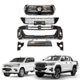 Front Bumper Conversion Invincible X Rocco Edition Set For Toyota Hilux Mk8 2016-2020