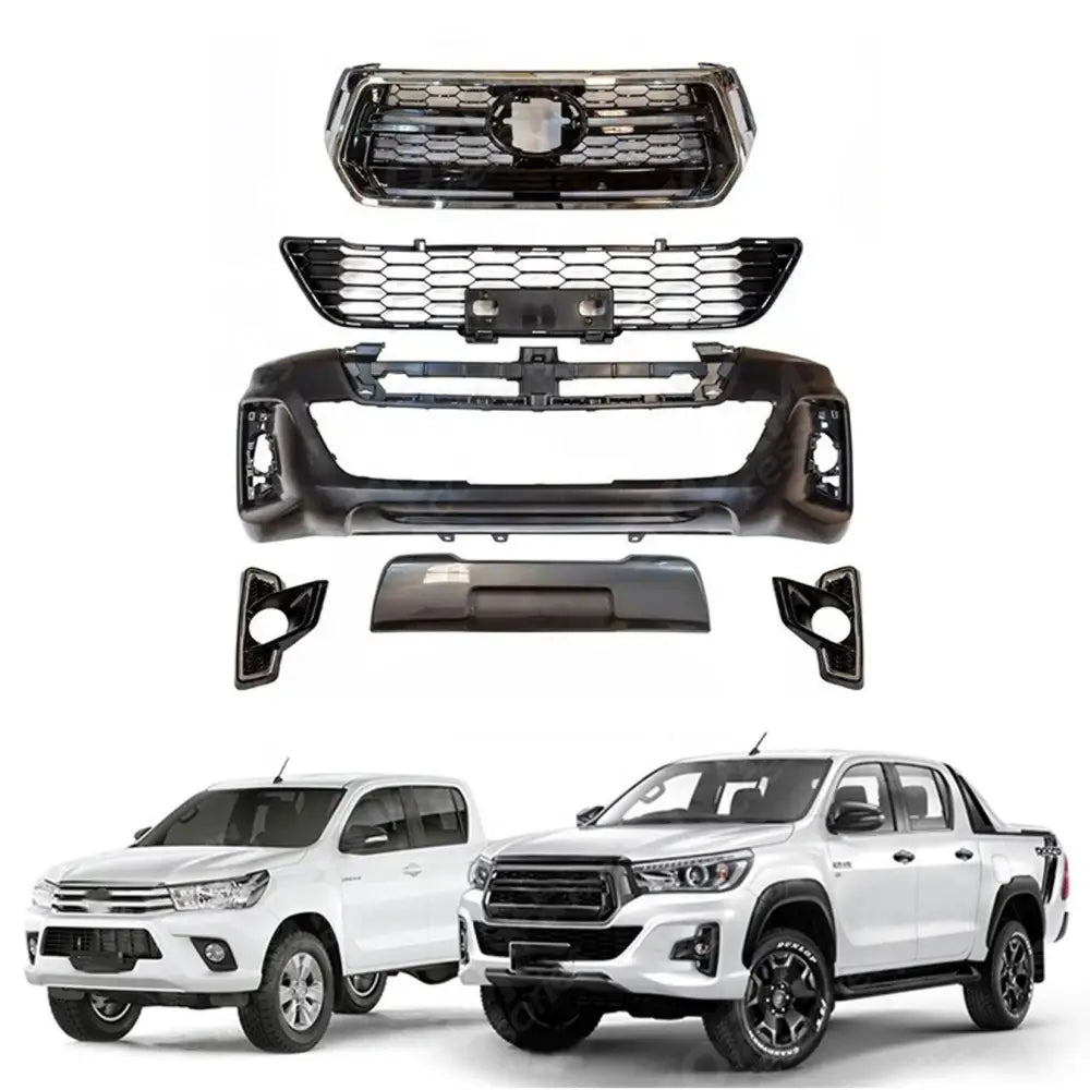 Front Bumper Conversion Invincible X Rocco Edition Set For Toyota Hilux Mk8 2016-2020
