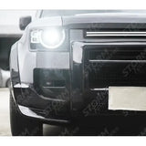 Front Bumper Lower Wide Body Canards In Gloss Black For Land Rover Defender L663 90 / 110 / 130 2020 On
