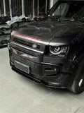 Front Bumper Splitter In Gloss Black For Land Rover Defender L663 90 / 110 / 130 2020 On