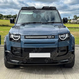 Front Bumper Splitter In Gloss Black For Land Rover Defender L663 90 / 110 / 130 2020 On