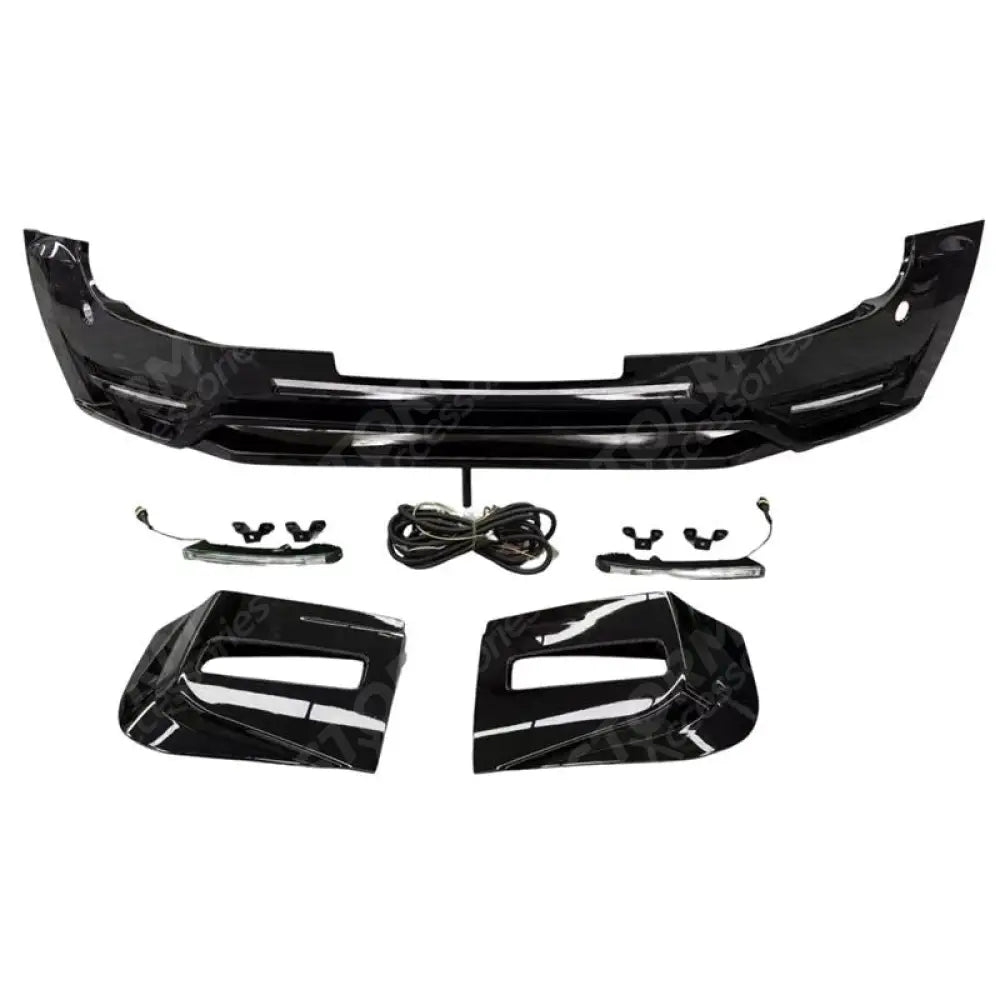 Front Bumper Splitter In Gloss Black For Land Rover Defender L663 90 / 110 / 130 2020 On