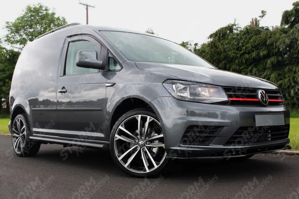 Front Bumper Spoiler Splitter Lip Gloss Black For Vw Caddy 2015 - 2020