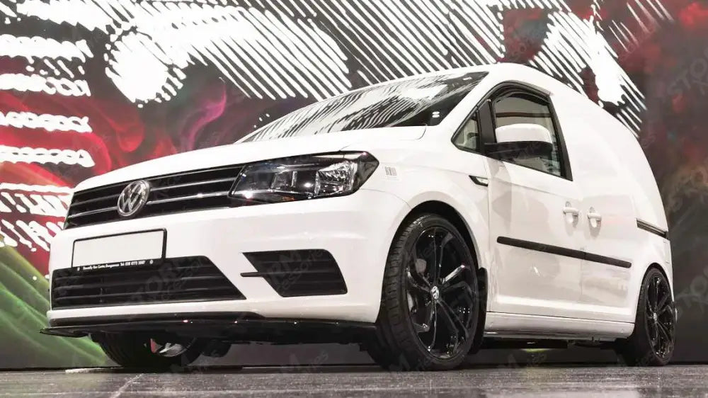 Front Bumper Spoiler Splitter Lip Gloss Black For Vw Caddy 2015 - 2020