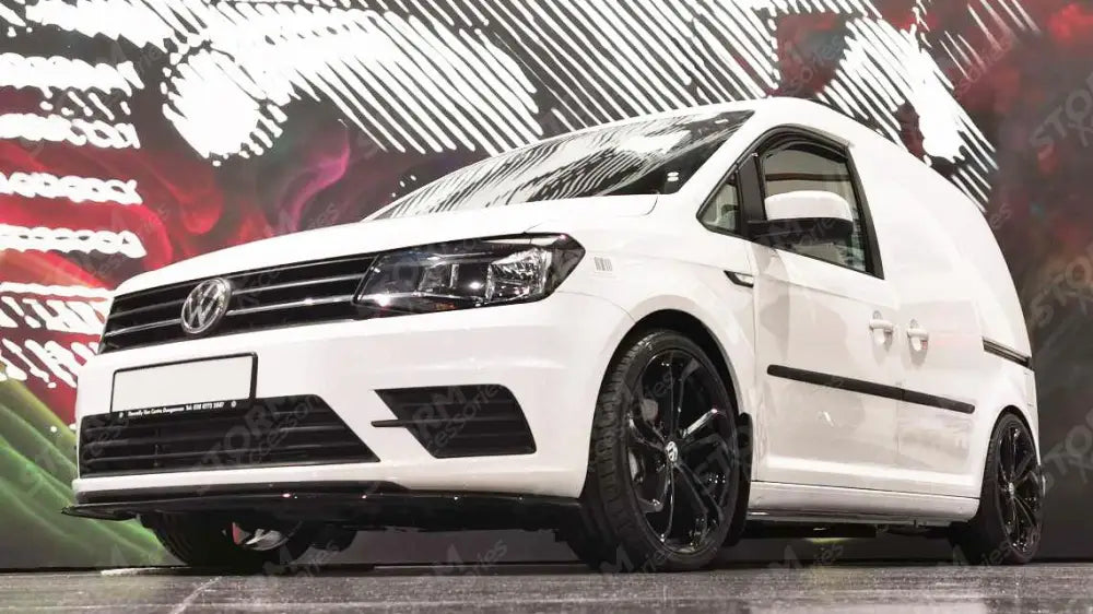 Front Bumper Spoiler Splitter Lip Gloss Black For Vw Caddy 2015 - 2020