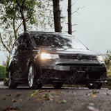 Front Bumper Spoiler Splitter Lip Gloss Black For Vw Caddy 2021 On