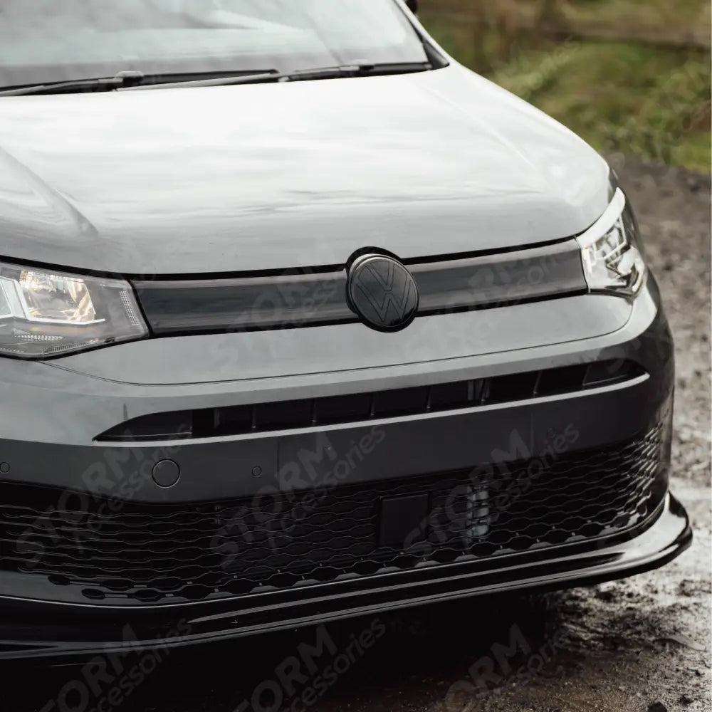 Front Bumper Spoiler Splitter Lip Gloss Black For Vw Caddy 2021 On