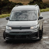 Front Bumper Spoiler Splitter Lip Gloss Black For Vw Caddy 2021 On