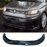 Front Bumper Spoiler Splitter Lip Gloss Black For Vw Caddy 2021 On