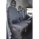 Front Driver And Passenger Seat Covers Black For Iveco Daily 2014-2022