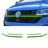 Grille Upper Lower Clip In Trim Choose Colour For Vw T6.1 Transporter Front Radiator Badged Green