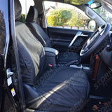 Front Seat Covers Black For Toyota Land Cruiser - Landcruiser Lc150 - 2009 On