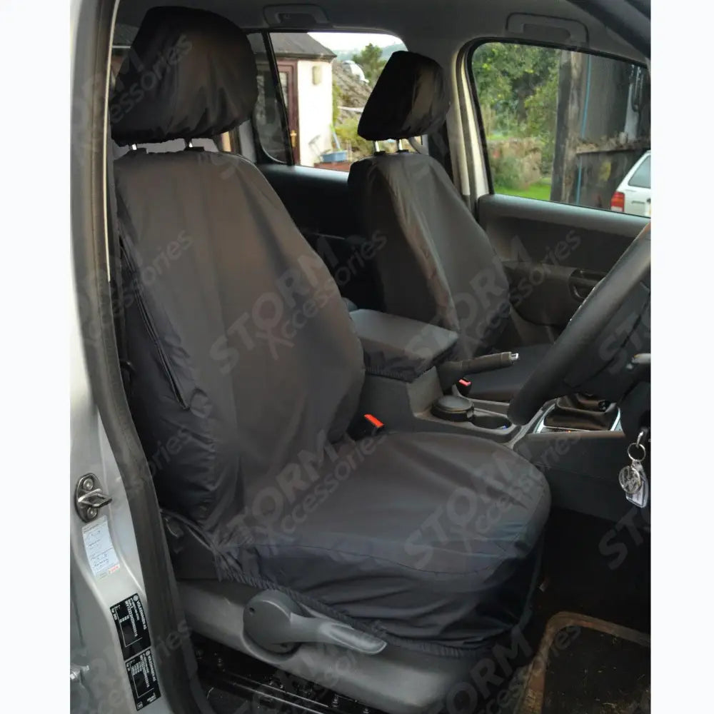 Front Seat Covers Black For Vw Amarok 2011-2022