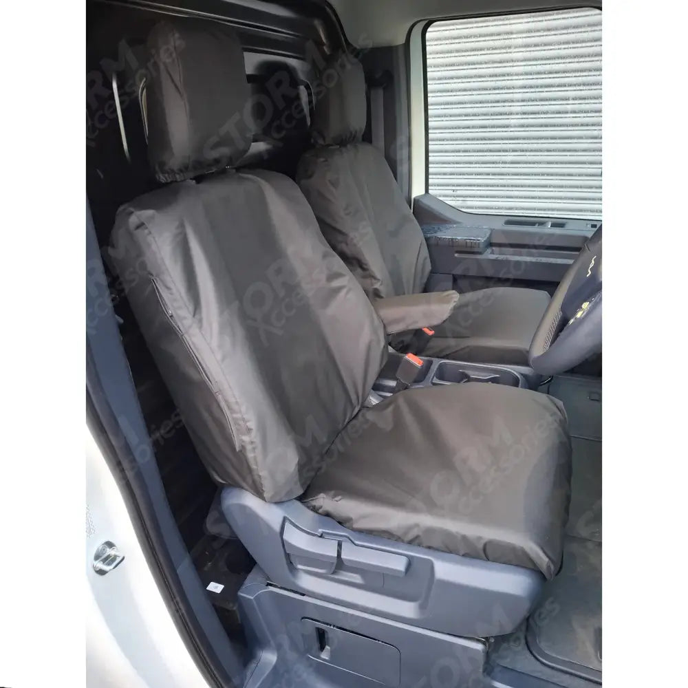 Front Seat Covers in Black For Kia PV5 Cargo & Passenger 2025+ - Seat Covers