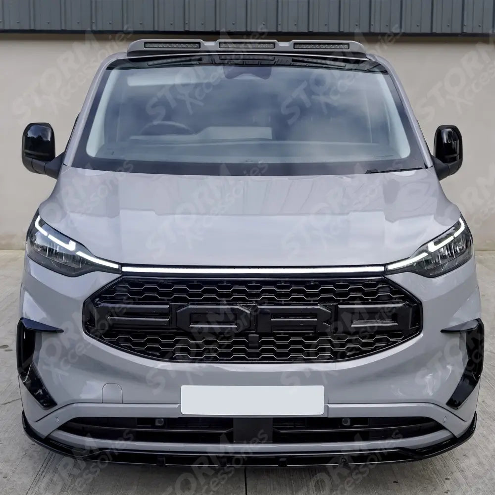 Front Splitter Gloss Black V2 For Ford Transit Custom MK2 2024 on