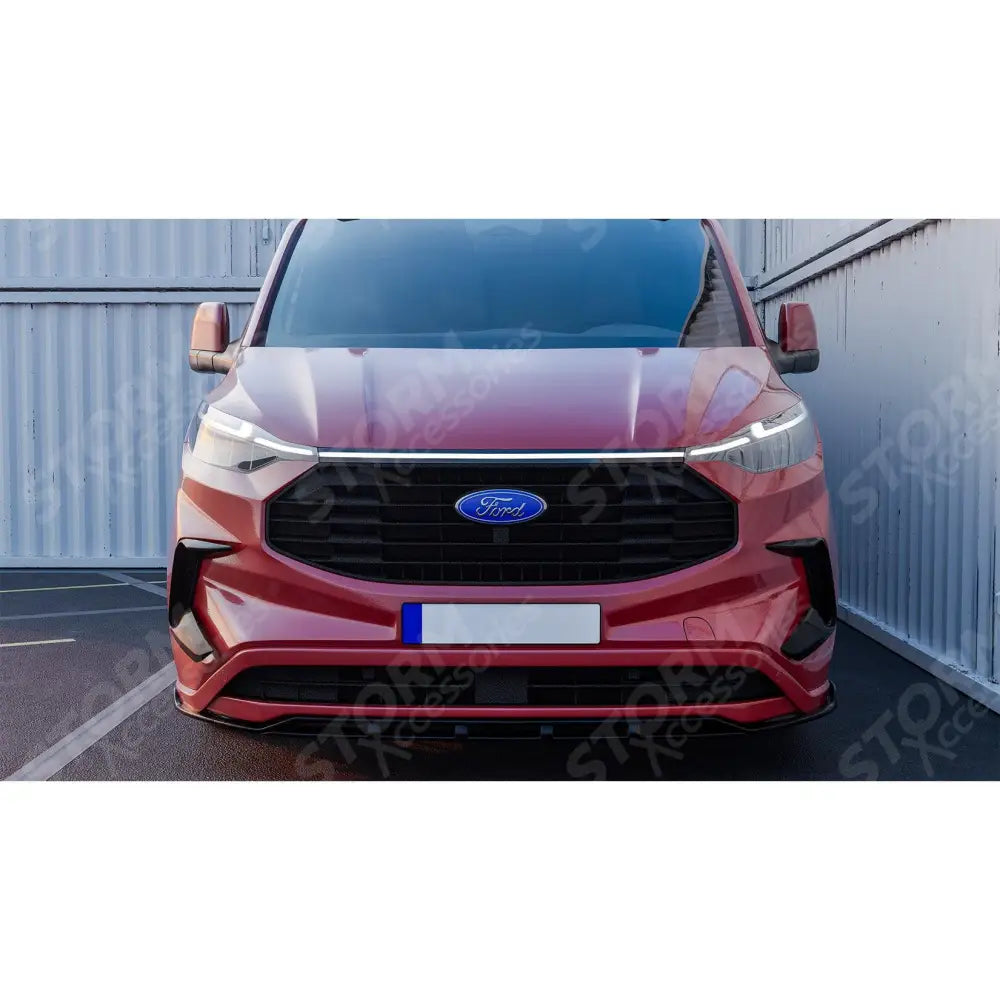 Front Splitter Gloss Black V2 For Ford Transit Custom MK2 2024 on