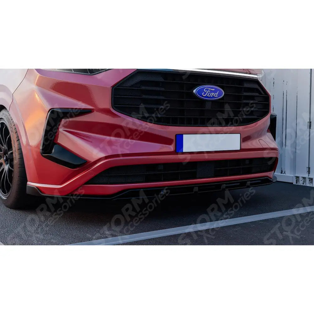 Front Splitter Gloss Black V2 For Ford Transit Custom MK2 2024 on
