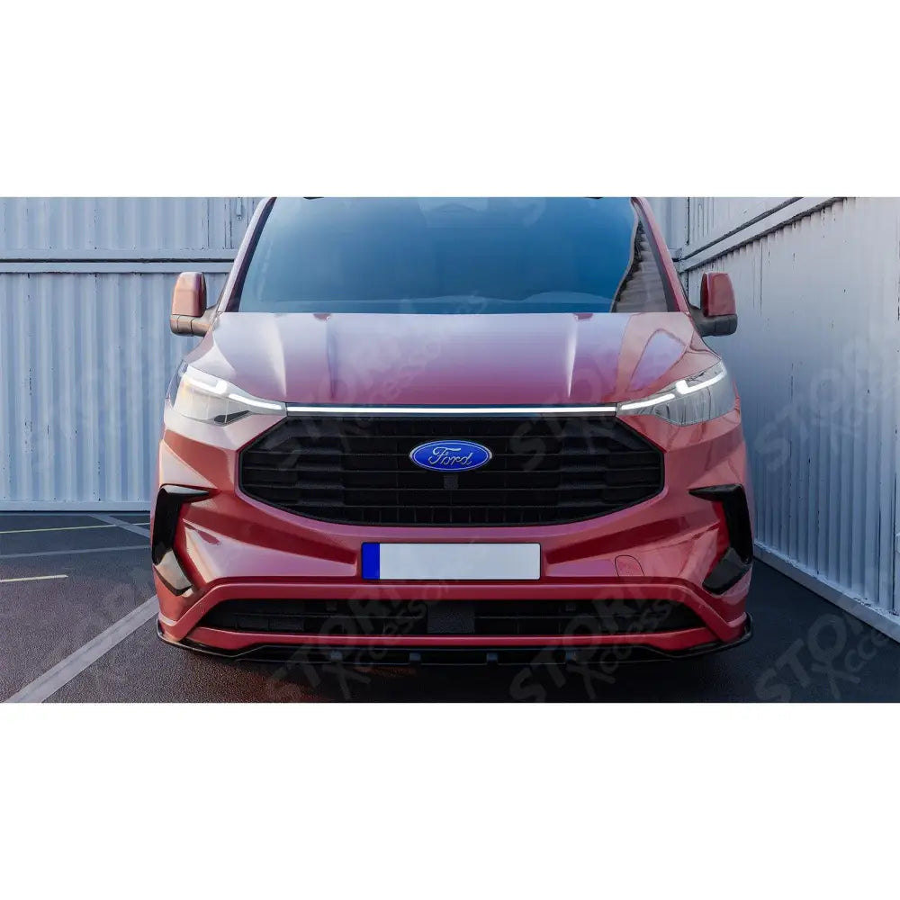 Front Splitter Gloss Black V2 For Ford Transit Custom MK2 2024 on