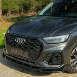 Front Splitter In Gloss Black For Audi SQ5 / Q5 S-Line Mk2 Facelift 2020-2024