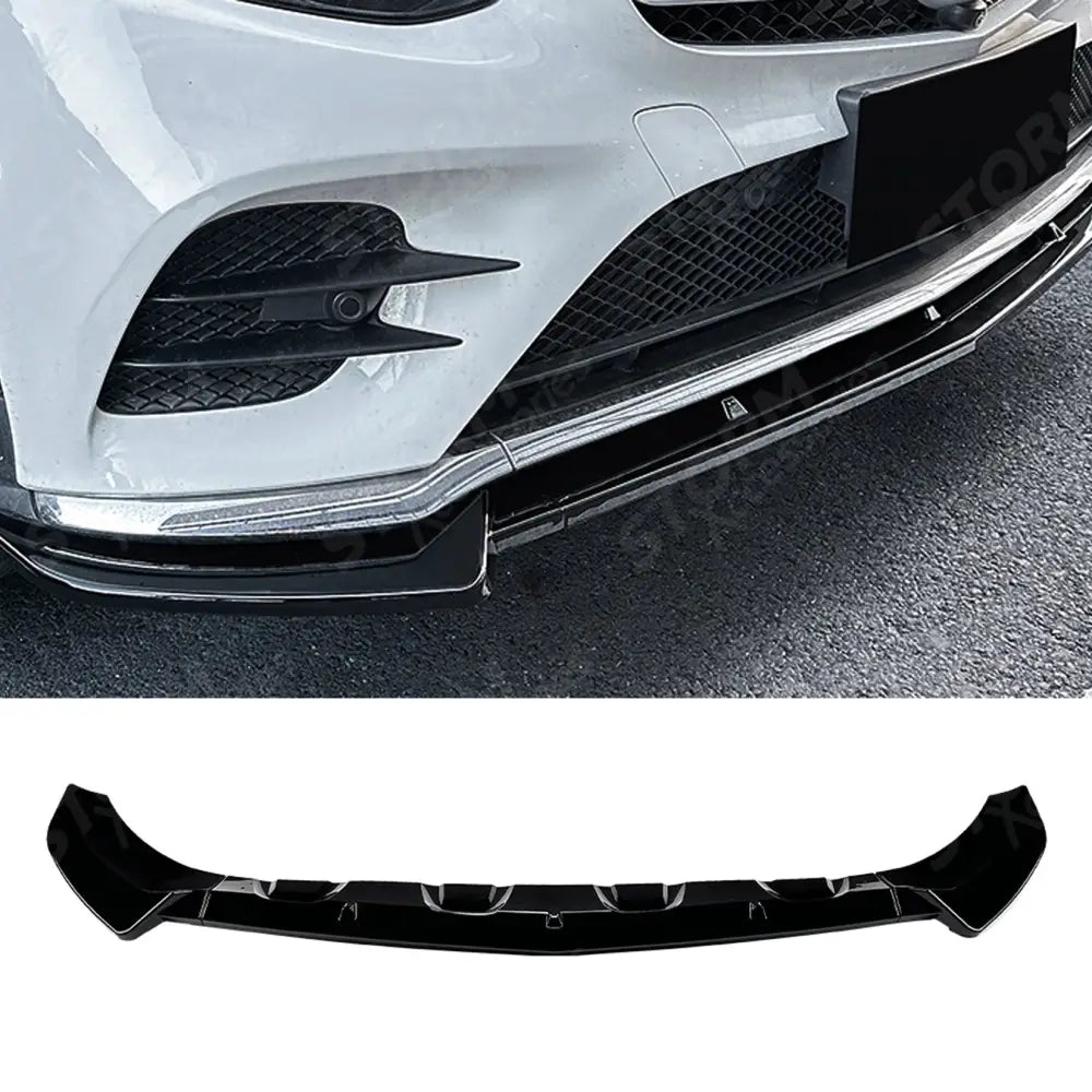 Front Splitter in Gloss Black For Mercedes GLC X253 Amg LINE Pre Facelift 2016-2019