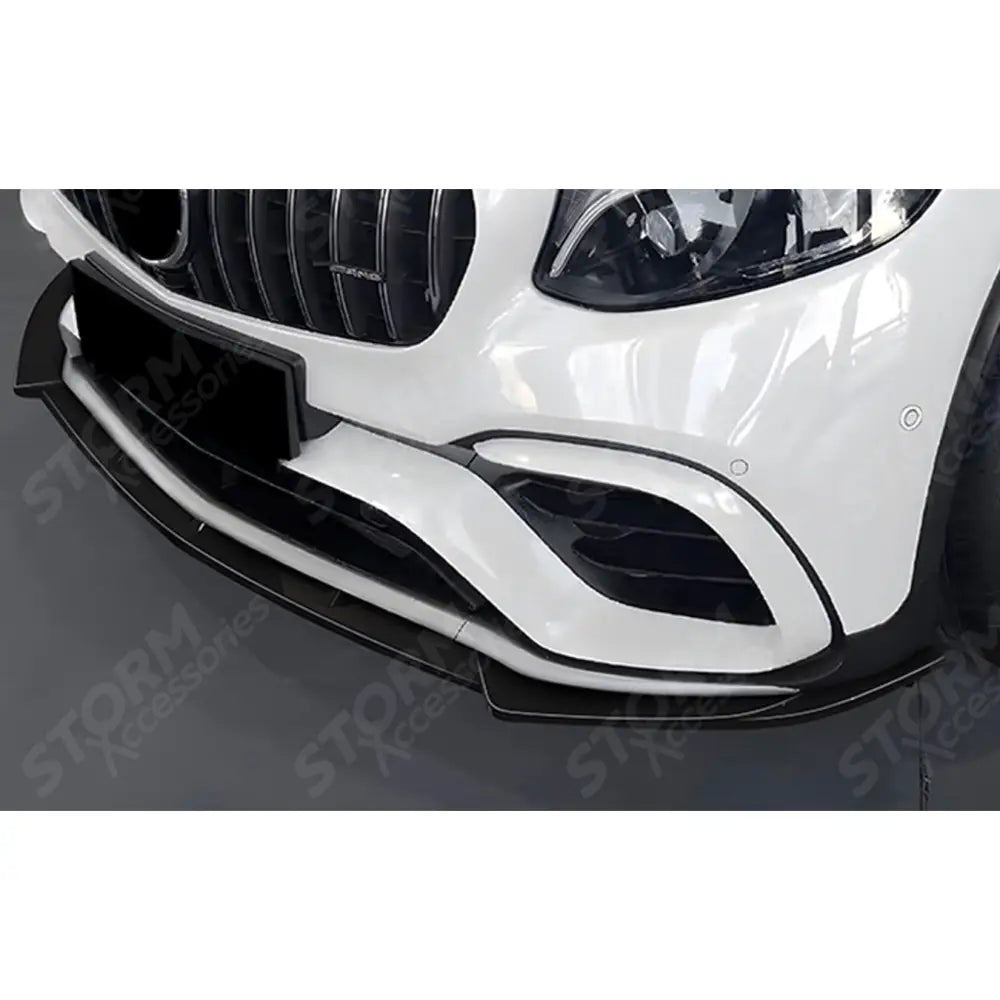 Front Splitter in Gloss Black For Mercedes GLC X253 Standard Pre Facelift 2016-2019
