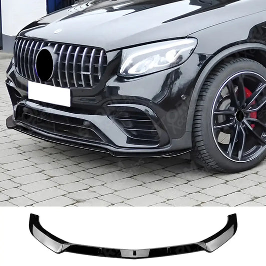 Front Splitter in Gloss Black For Mercedes GLC X253 Standard Pre Facelift 2016-2019