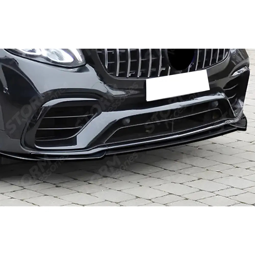 Front Splitter in Gloss Black For Mercedes GLC X253 Standard Pre Facelift 2016-2019