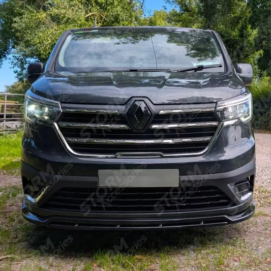 Front Splitter In Gloss Black For Renault Trafic 2022+